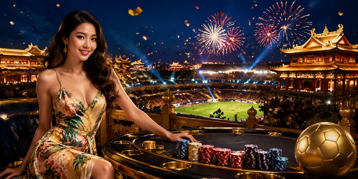 Khung cảnh lễ hội bóng đá Huế với người hâm mộ đang xem trận và nhận voucher ưu đãi